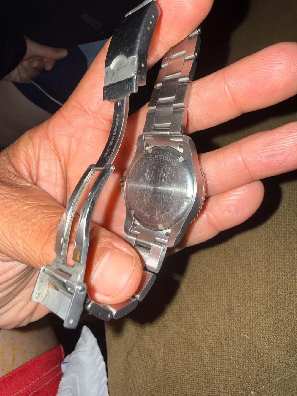 Victorinox Men's Stainless Steel Watch with Silver Dial and Bracelet
